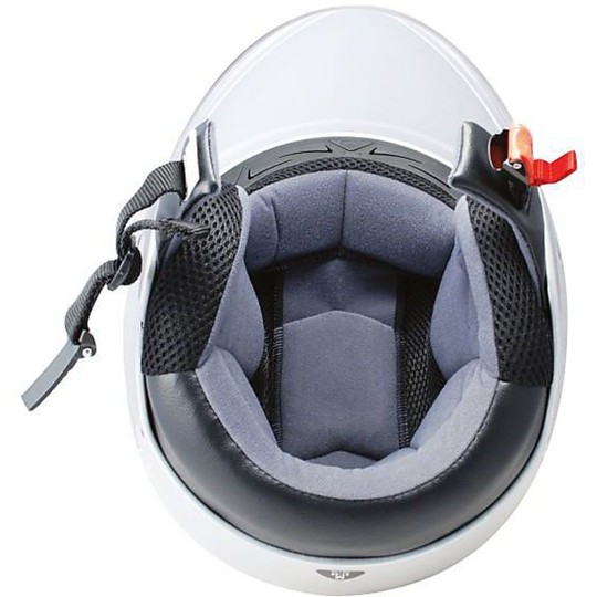 Casco Moto Jet Con Visiera Lunga EurHope Top Line Areato Colore Silver