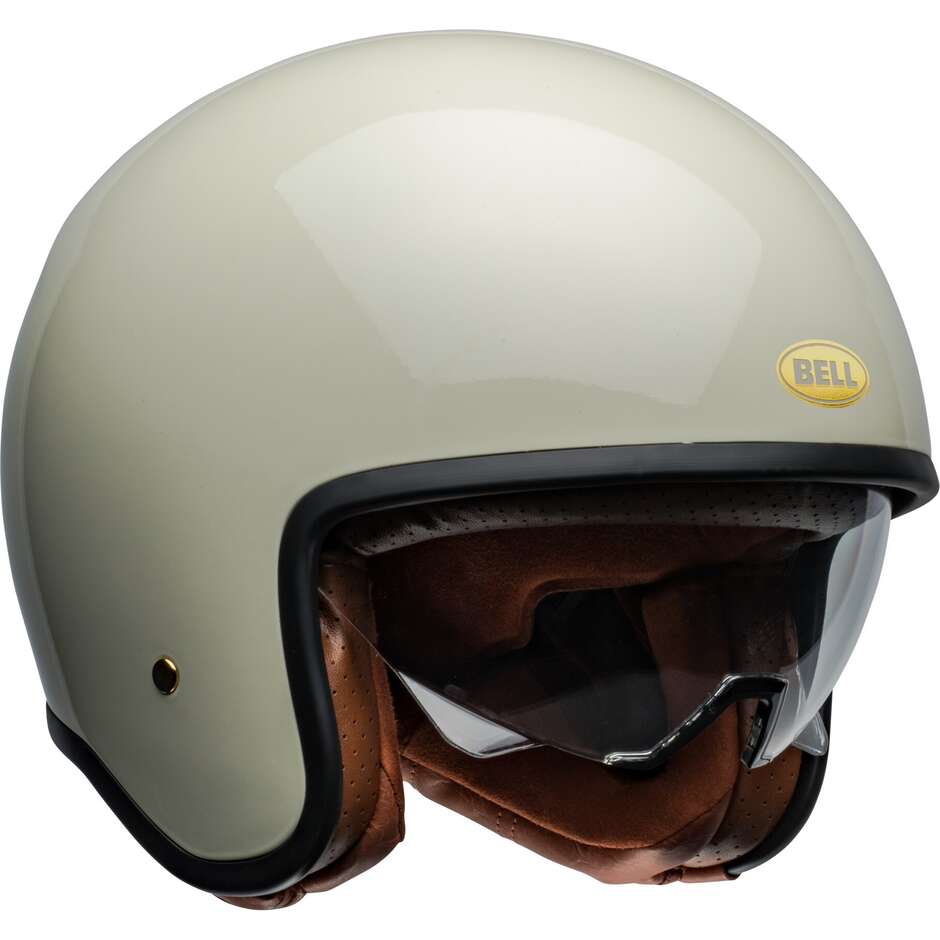 Casco Moto Jet Custom TX501 VINTAGE Bianco taglia XS