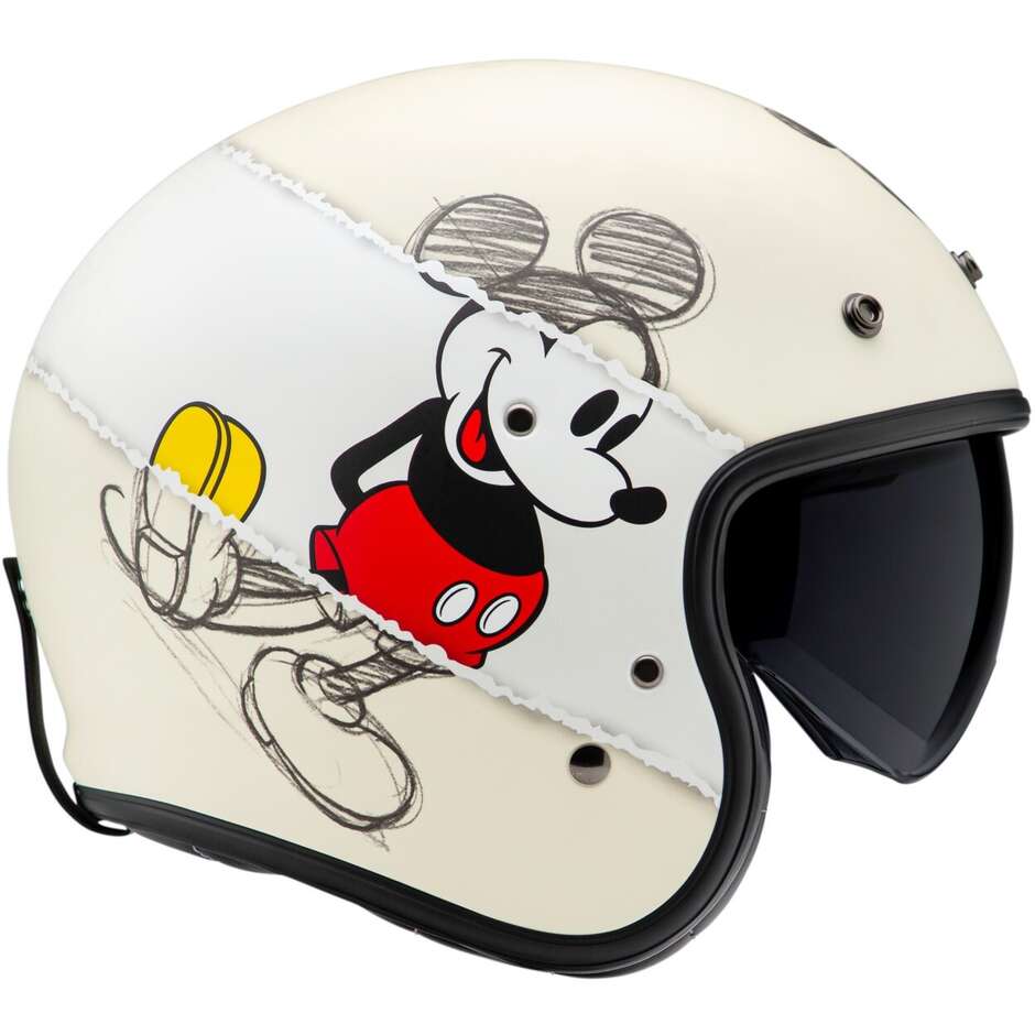 Casco Moto Jet Custom Hjc V31 DISNEY MICKEY SKETCH MC1SF