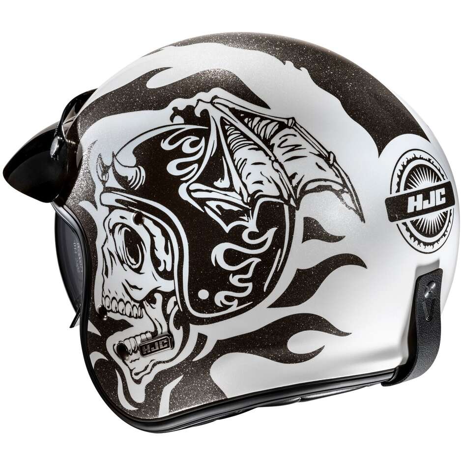 Casco Moto Jet Custom Hjc V31 FLAME MC5