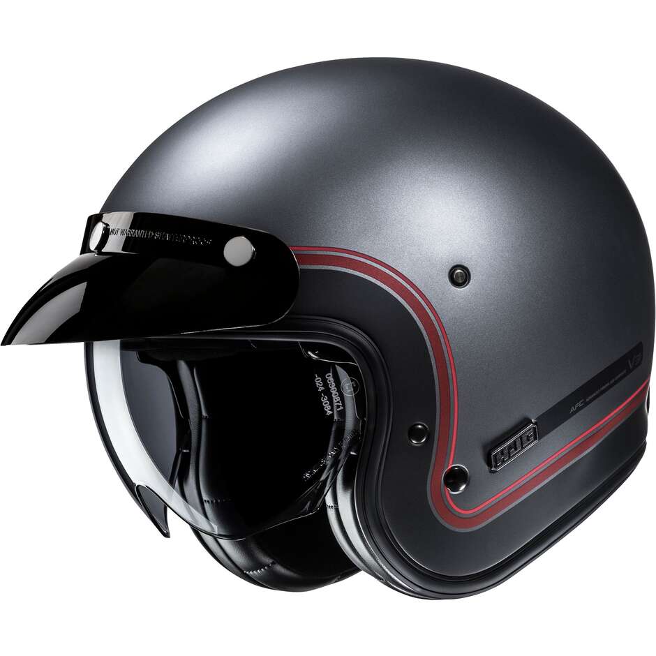 Casco Moto Jet Custom Hjc V31 NOVA MC1SF Rosso Opaco