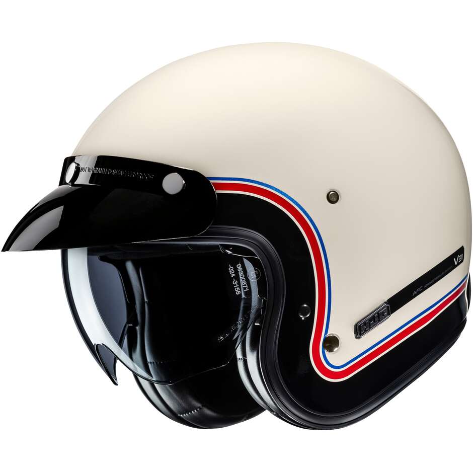 Casco Moto Jet Custom Hjc V31 NOVA MC21 Blu Rosso