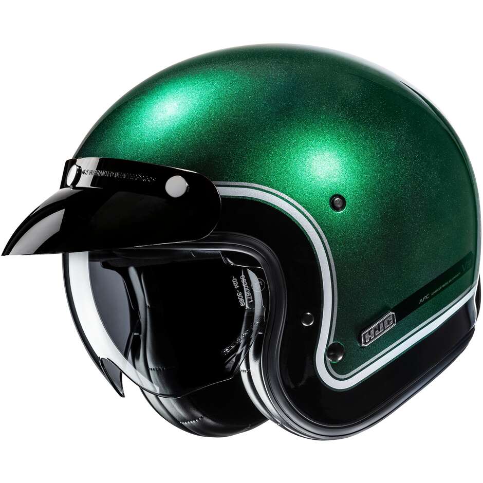 Casco Moto Jet Custom Hjc V31 NOVA MC4 Verde