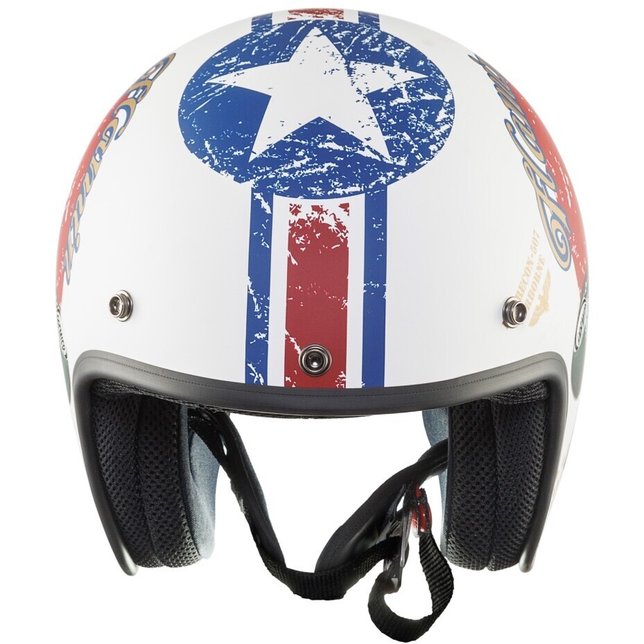 Casco Moto Jet Custom Premier   CLASSIC PIN UP 8 BM