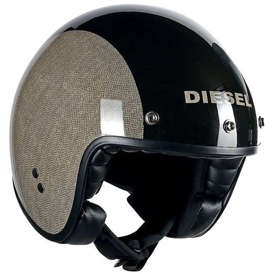 Casco Moto Jet DIESEL AGV OLD-JACK Herringbone Brown