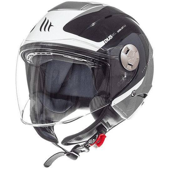 Casco Moto Jet Doppia Visiera MT Helmets City Eleven Sv Spark C3 Nero 