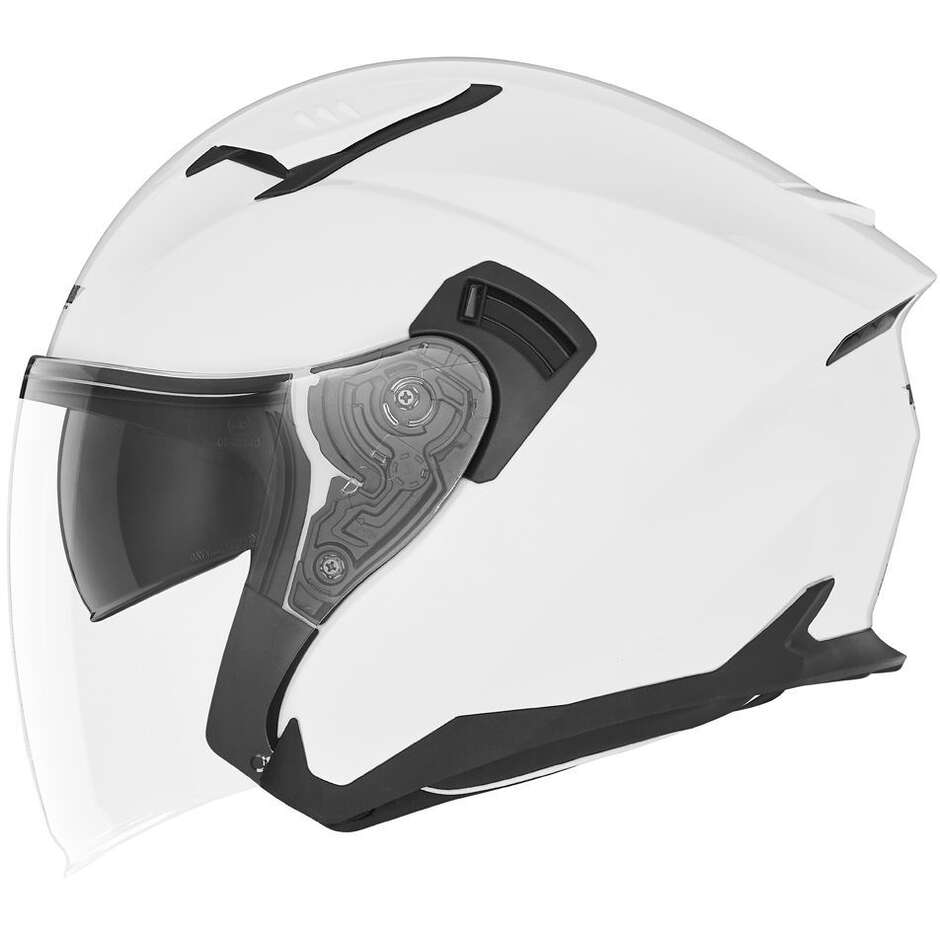 Casco Moto Jet Doppia Visiera Nox N130 Bianco