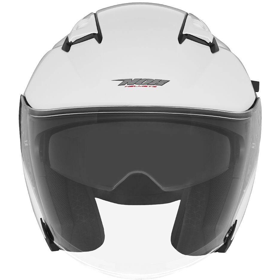 Casco Moto Jet Doppia Visiera Nox N130 Bianco