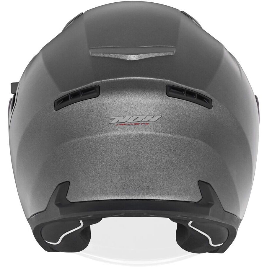 Casco Moto Jet Doppia Visiera Nox N130 Titanio Opaco