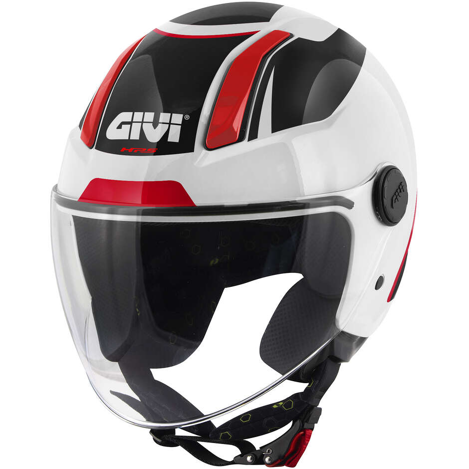 Casco Moto Jet Givi 11.7F Logic Bianco Nero Rosso