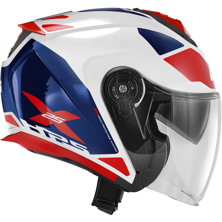 Casco moto Jet Givi X.25 TARGET Bianco Blu Rosso