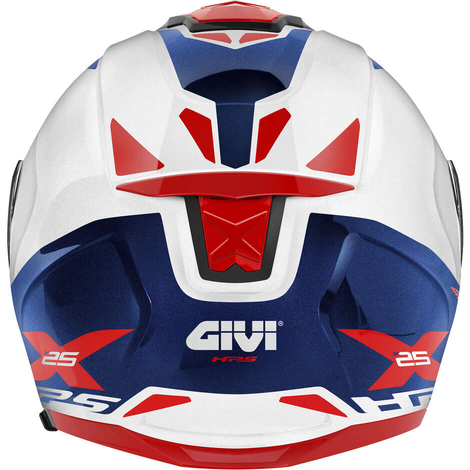 Casco moto Jet Givi X.25 TARGET Bianco Blu Rosso
