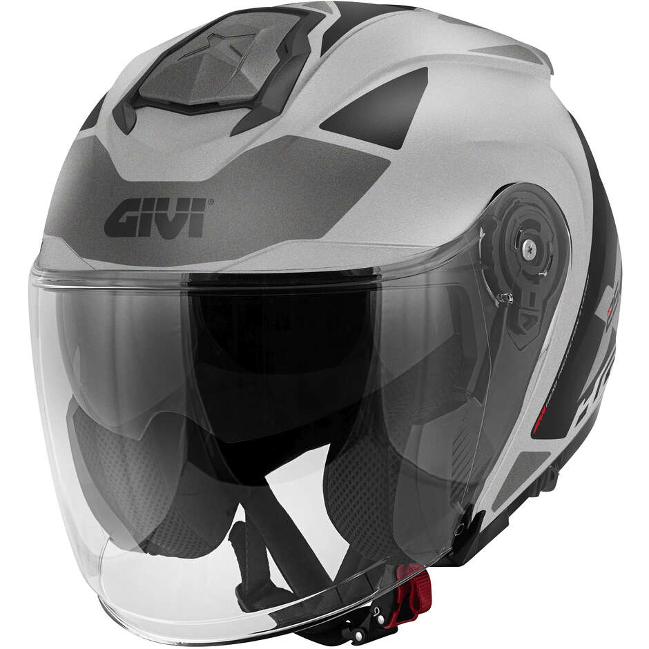 Casco moto Jet X.25 TARGET Titanio Nero taglia S