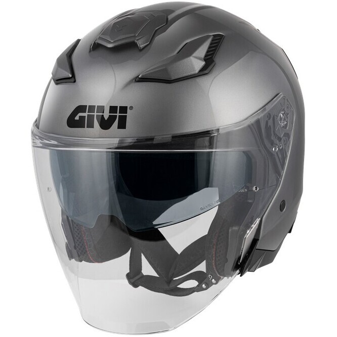Casco Moto Jet X31 FIBRA Grigio Lucido taglia XS