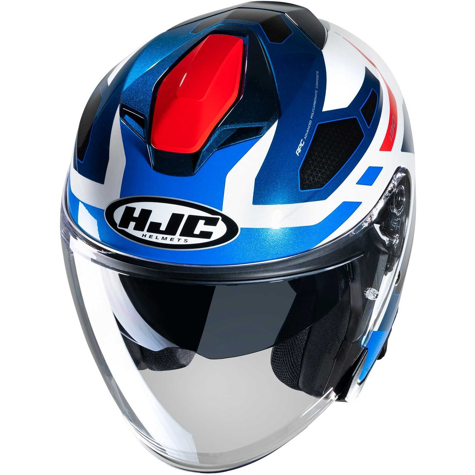 Casco integrale HJC RPHA11 NECTUS bianco blu moto da strada scooter