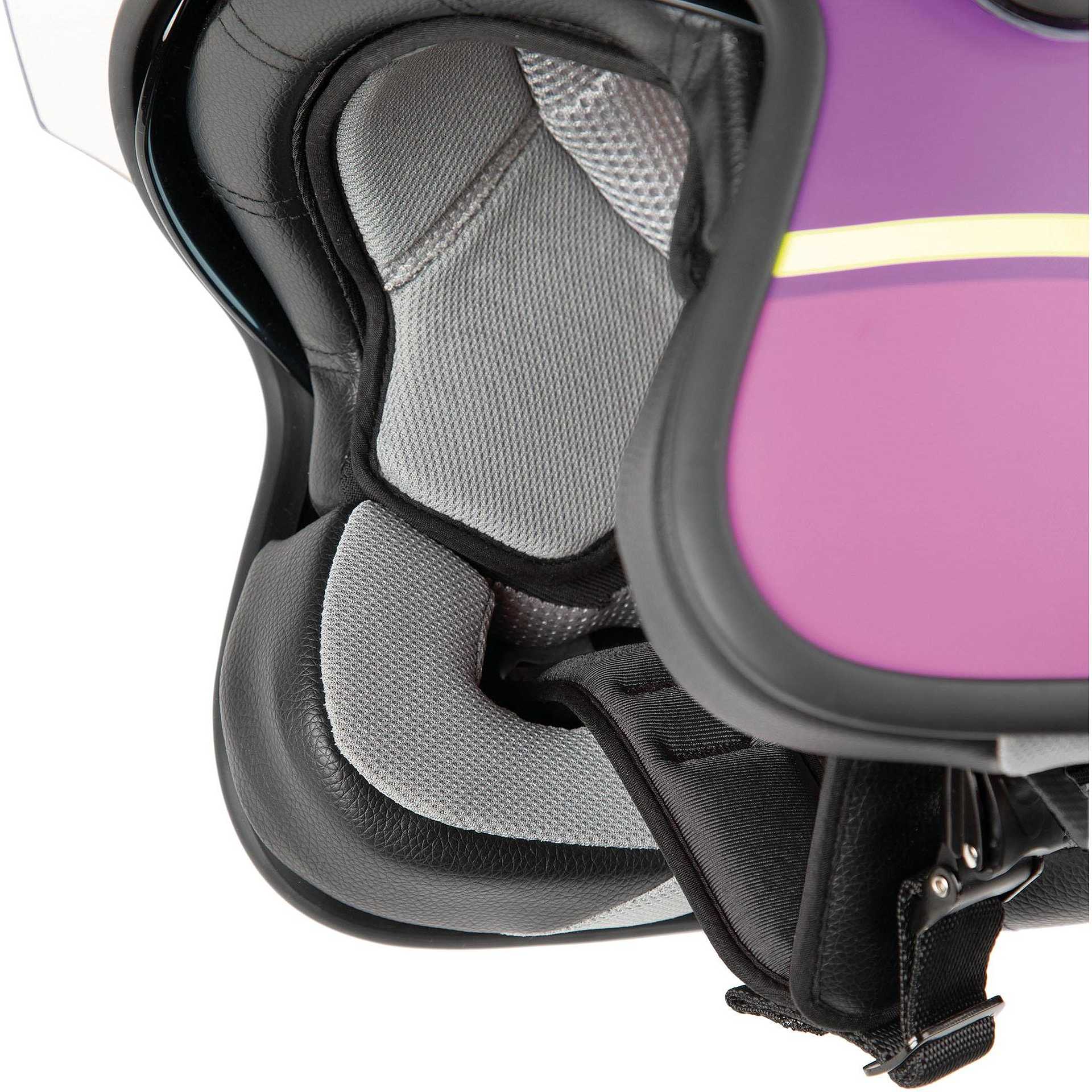 Casco Moto Jet in Fibra Tucano Urbano EL'JET 1300 Violet Yellow Line Opaco  Vendita Online - Outletmoto.eu