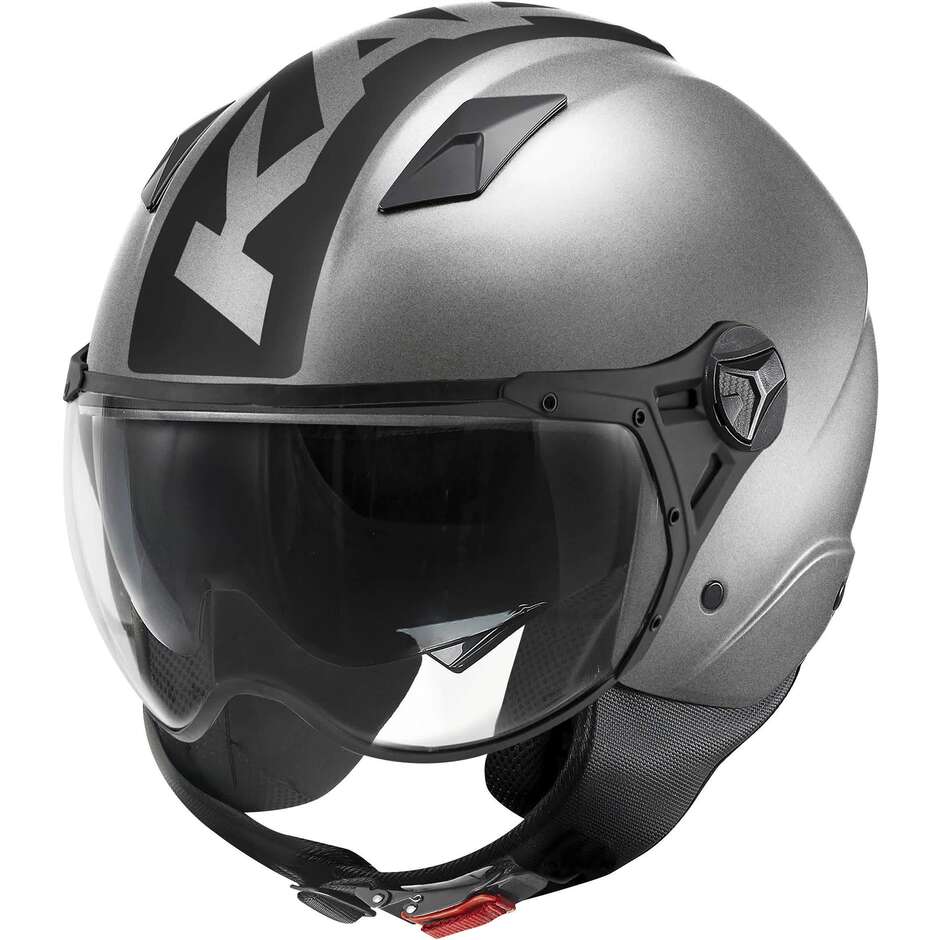 Casco Moto Jet Kappa KV57 STRIKER Titanio Opaco Nero
