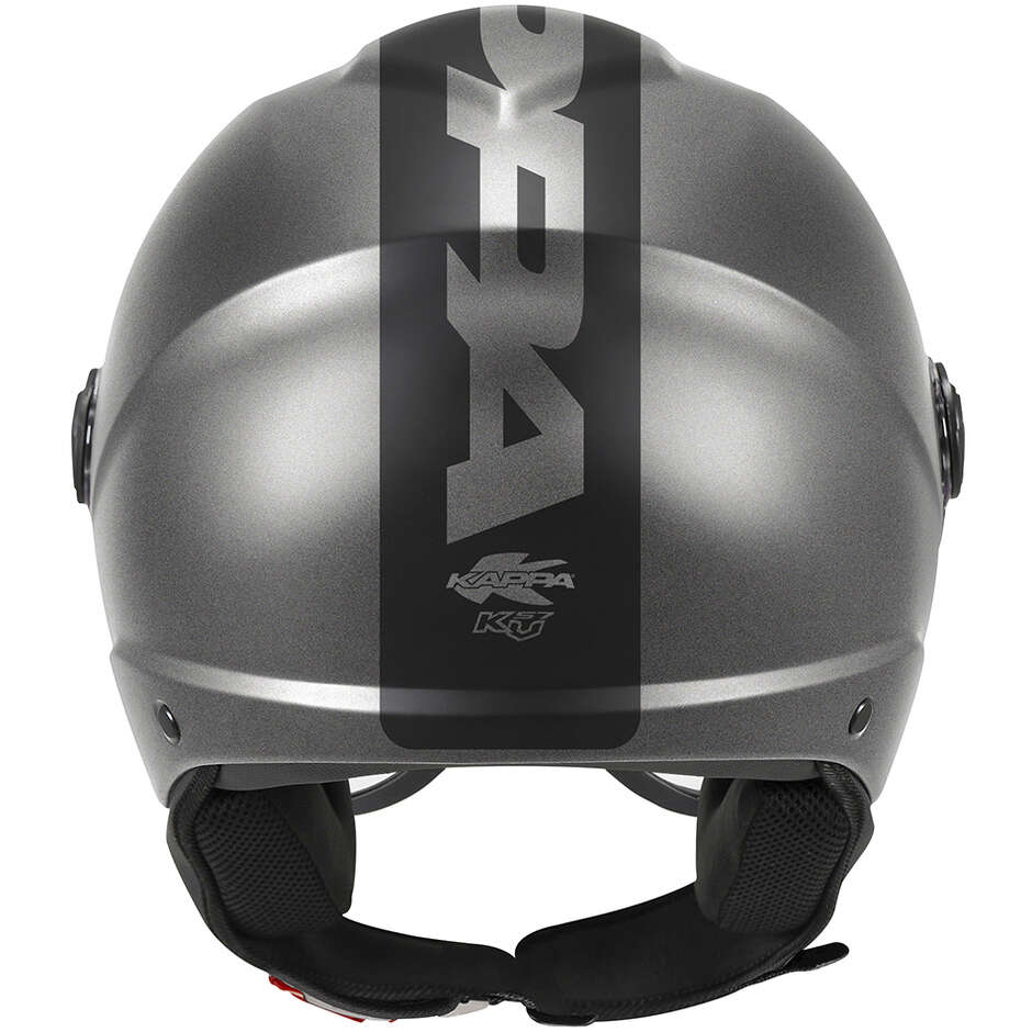Casco Moto Jet Kappa KV57 STRIKER Titanio Opaco Nero