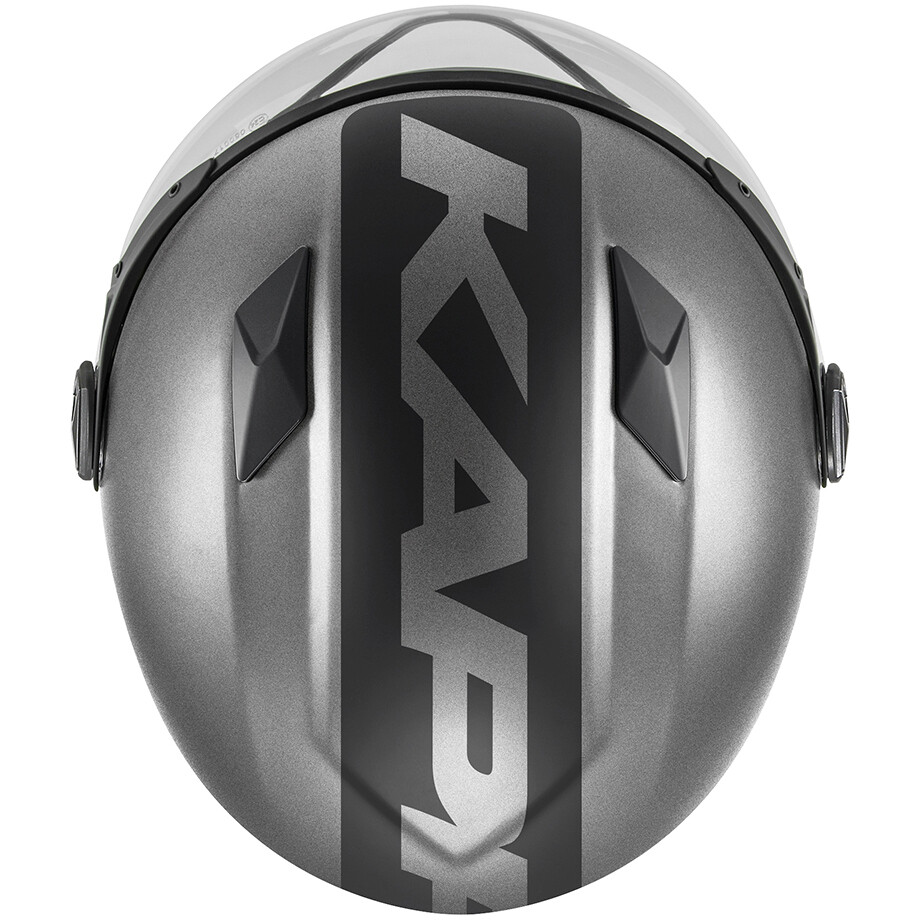 Casco Moto Jet Kappa KV57 STRIKER Titanio Opaco Nero
