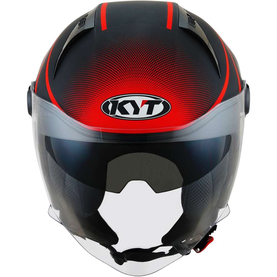 Casco Moto Jet KYT D-CITY COLORFUL Opaco Rosso