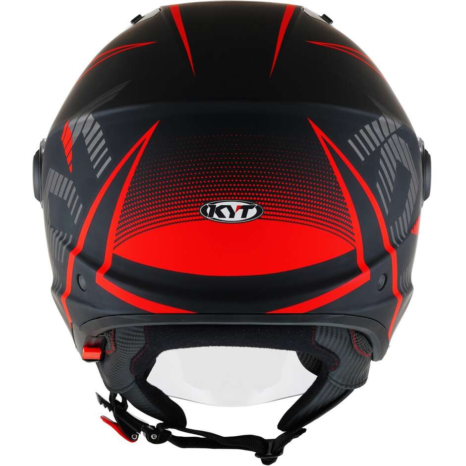 Casco Moto Jet KYT D-CITY COLORFUL Opaco Rosso
