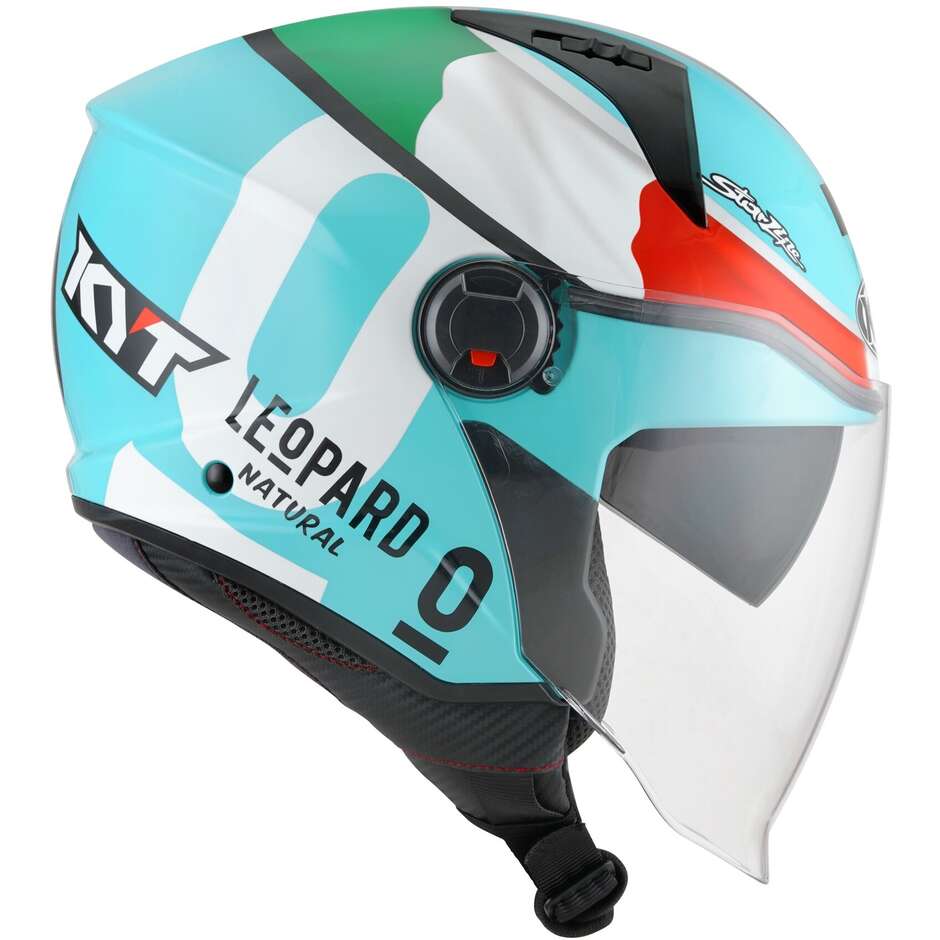 Casco Moto Jet Kyt D-CITY LEOPARD REPLICA TRICOLORE