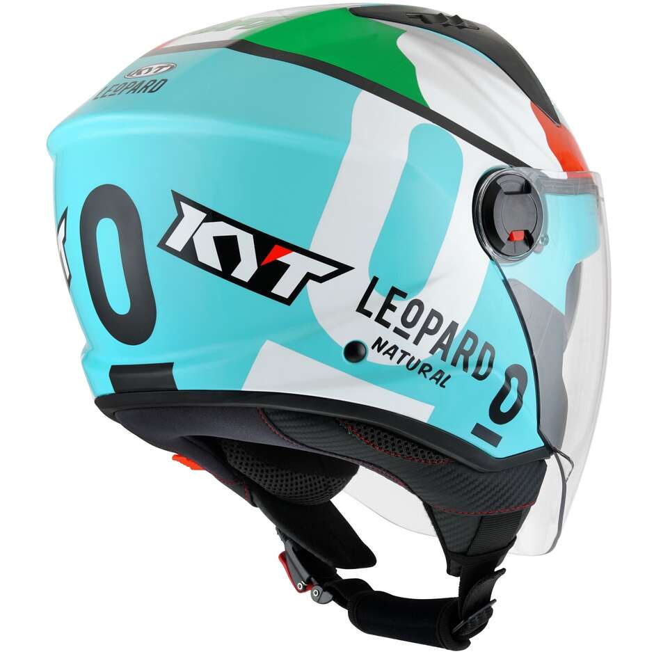 Casco Moto Jet Kyt D-CITY LEOPARD REPLICA TRICOLORE