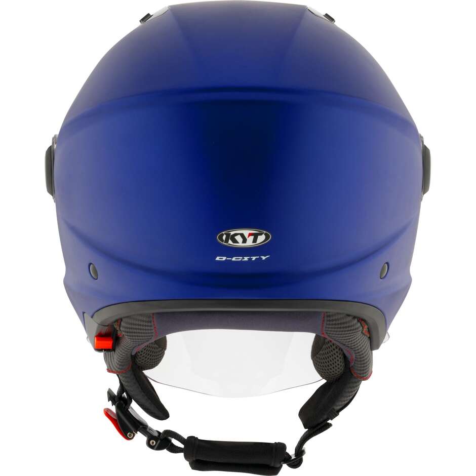 Casco Moto Jet KYT D-CITY PLAIN Blu Metal Opaco