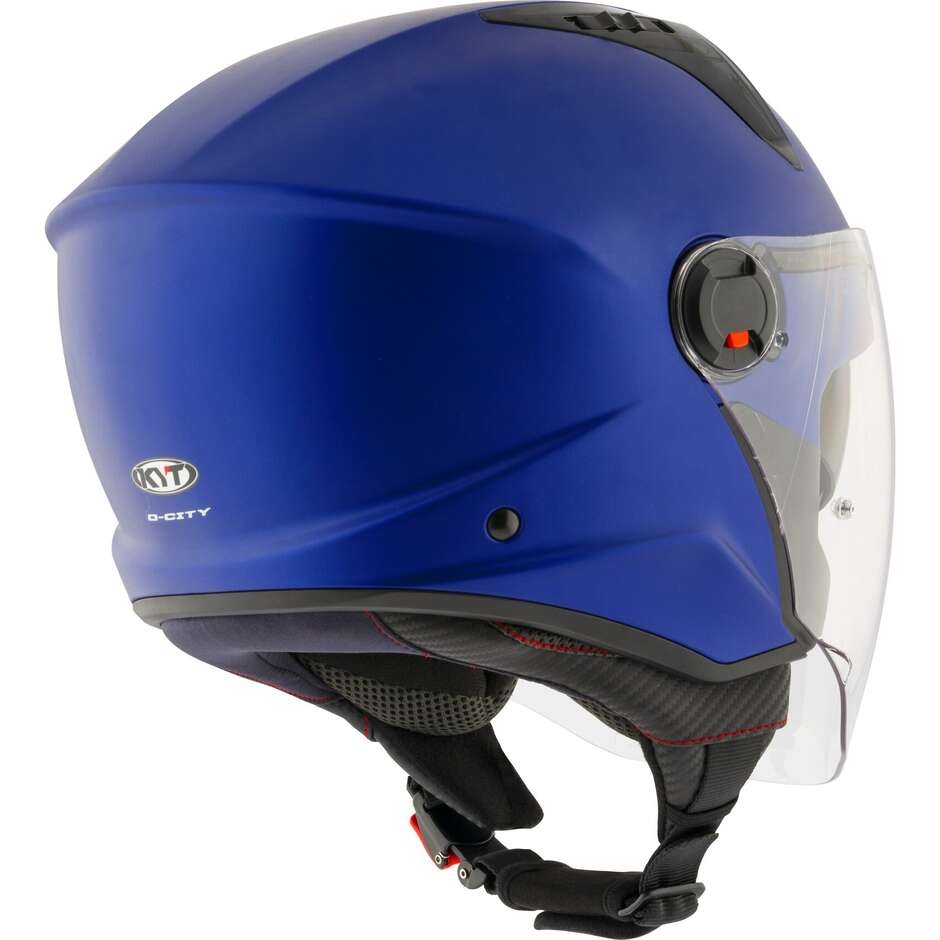 Casco Moto Jet KYT D-CITY PLAIN Blu Metal Opaco