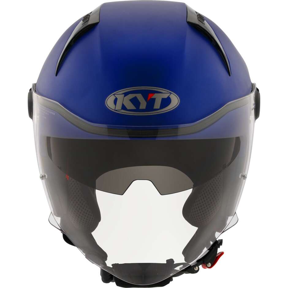 Casco Moto Jet KYT D-CITY PLAIN Blu Metal Opaco