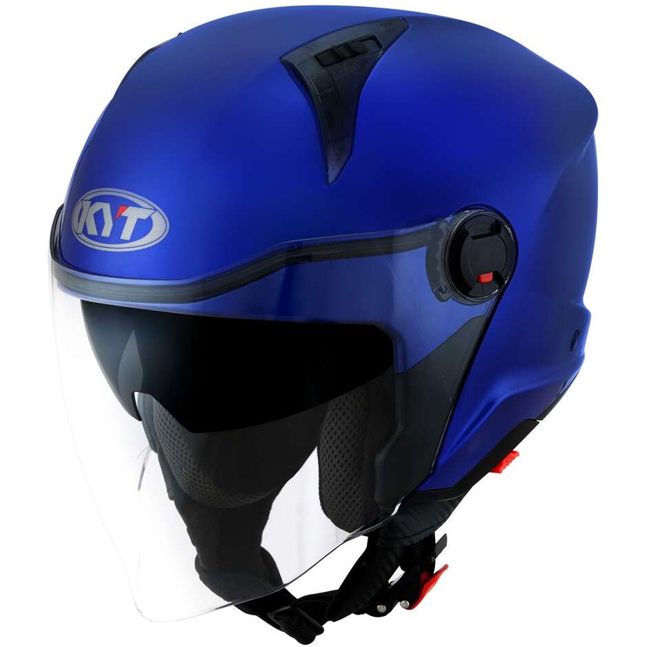 Casco Moto Jet D-CITY PLAIN Blu Metal taglia S