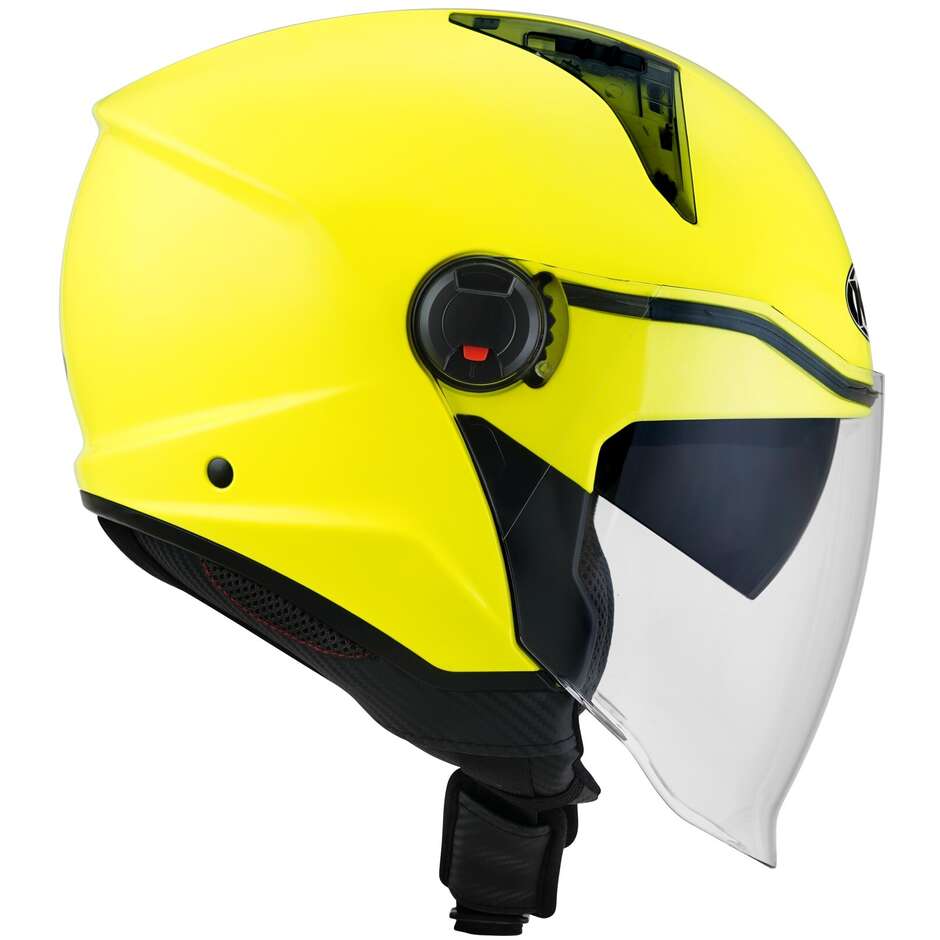 Casco Moto Jet KYT D-CITY PLAIN Giallo Fluo