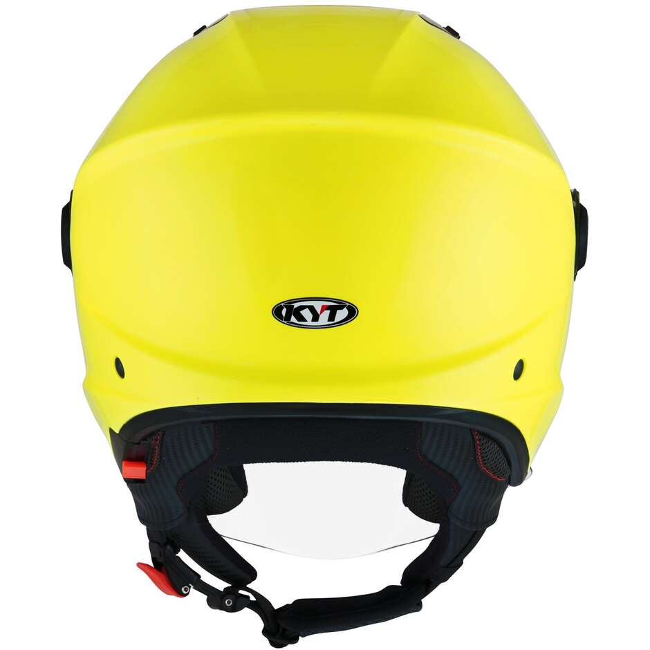 Casco Moto Jet KYT D-CITY PLAIN Giallo Fluo