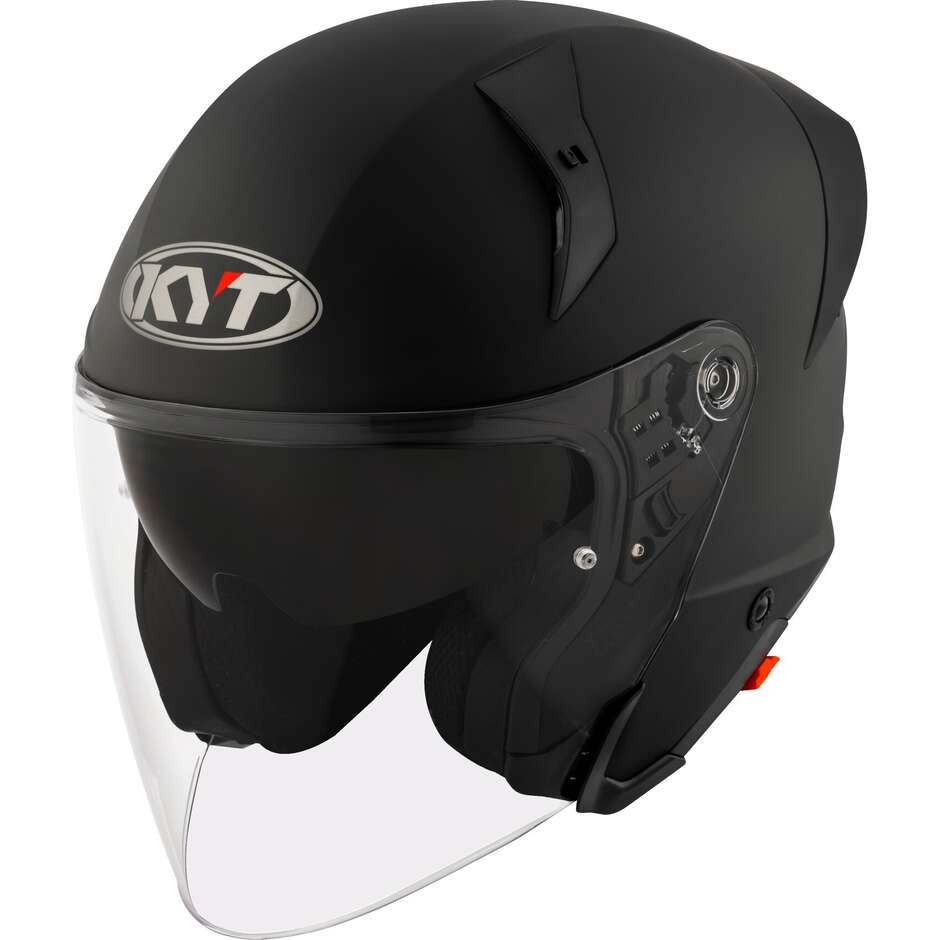 Casco Moto Jet KYT TTR-JET PLAIN Opaco Nero