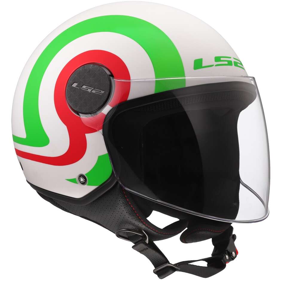 Casco Moto Jet LS2 OF558 SPHERE LUX 2 URBY Bianco Verde Rosso