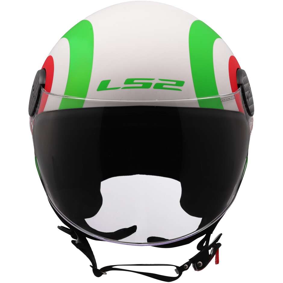 Casco Moto Jet LS2 OF558 SPHERE LUX 2 URBY Bianco Verde Rosso