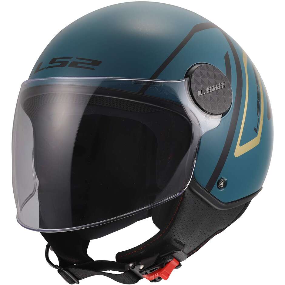 Casco Moto Jet LS2 OF558 SPHERE LUX II MINIM Blu Teal