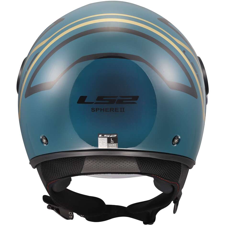 Casco Moto Jet LS2 OF558 SPHERE LUX II MINIM Blu Teal
