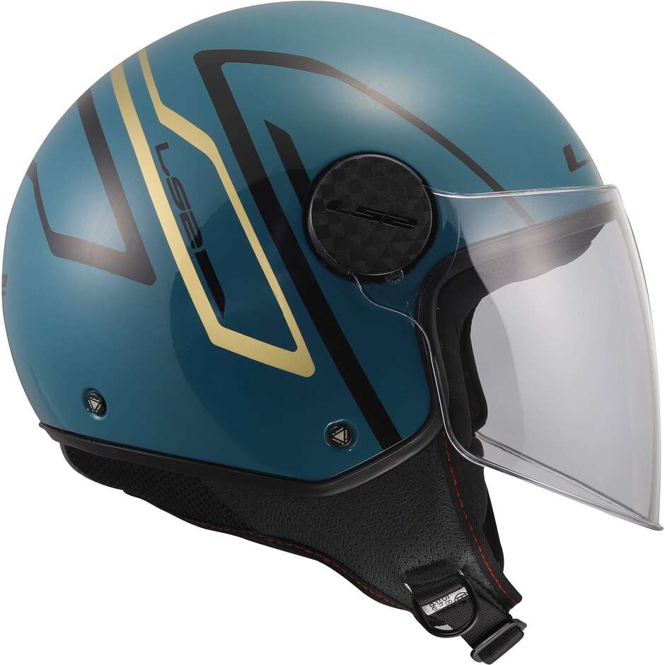 Casco Moto Jet LS2 OF558 SPHERE LUX II MINIM Blu Teal