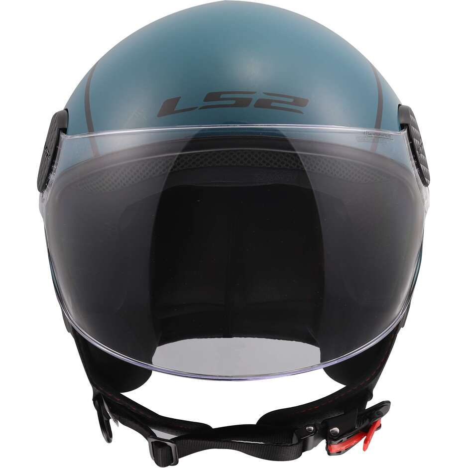 Casco Moto Jet LS2 OF558 SPHERE LUX II MINIM Blu Teal