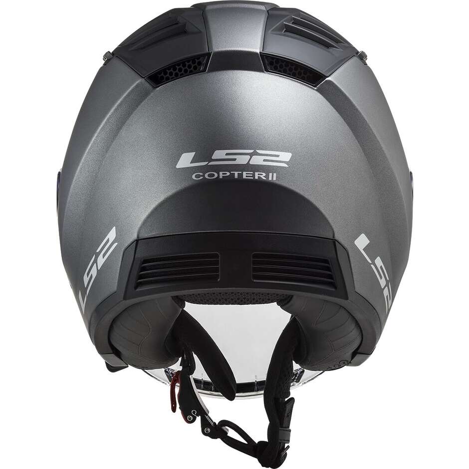 Casco Moto Jet  Ls2 OF600 COPTER II Titanio Opaco