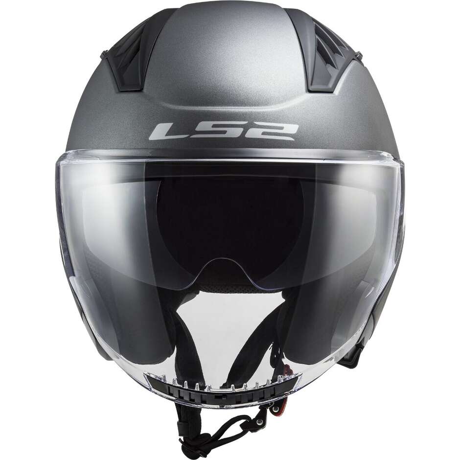 Casco Moto Jet  Ls2 OF600 COPTER II Titanio Opaco
