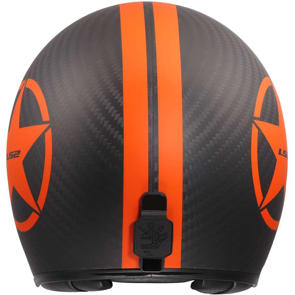 Casco Moto Jet LS2 OF601 BOB II C STAR Arancio