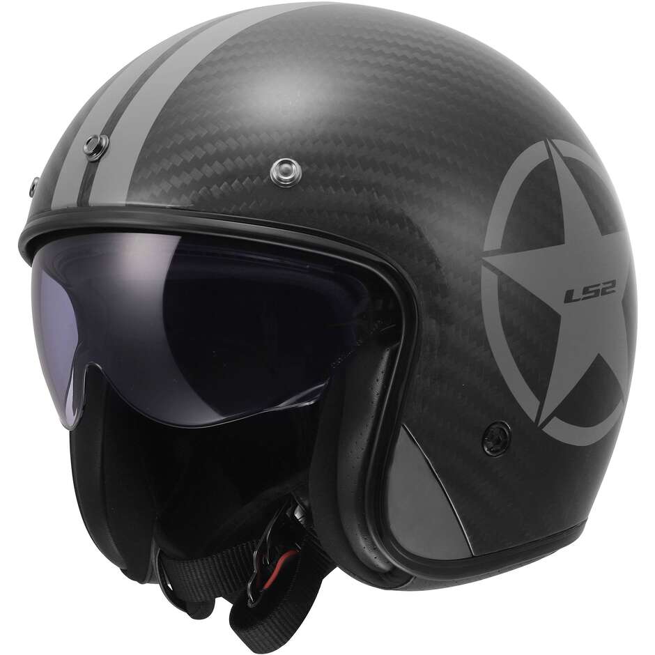 Casco Moto Jet OF601 BOB II C STAR Grigio taglia M