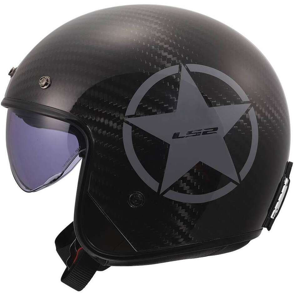 Casco Moto Jet LS2 OF601 BOB II C STAR Grigio