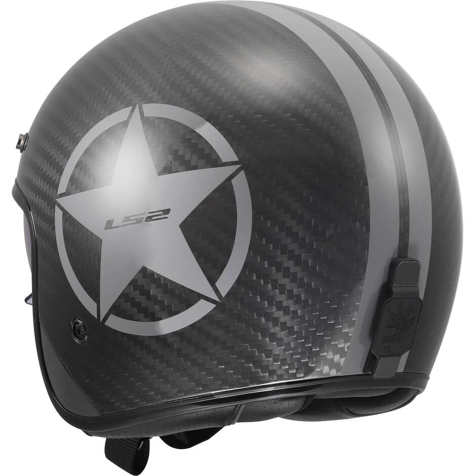 Casco Moto Jet LS2 OF601 BOB II C STAR Grigio