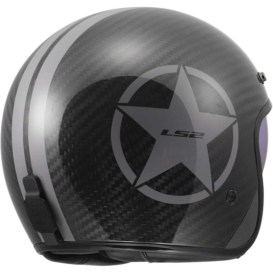 Casco Moto Jet LS2 OF601 BOB II C STAR Grigio