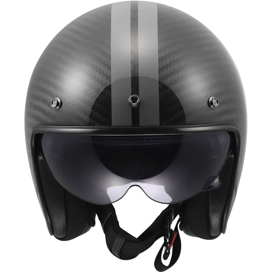 Casco Moto Jet LS2 OF601 BOB II C STAR Grigio