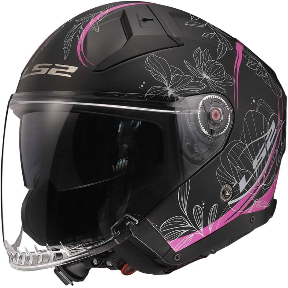 Casco Moto Jet  Ls2 OF603 INFINITY 2 LOTUS Rosa Opaco