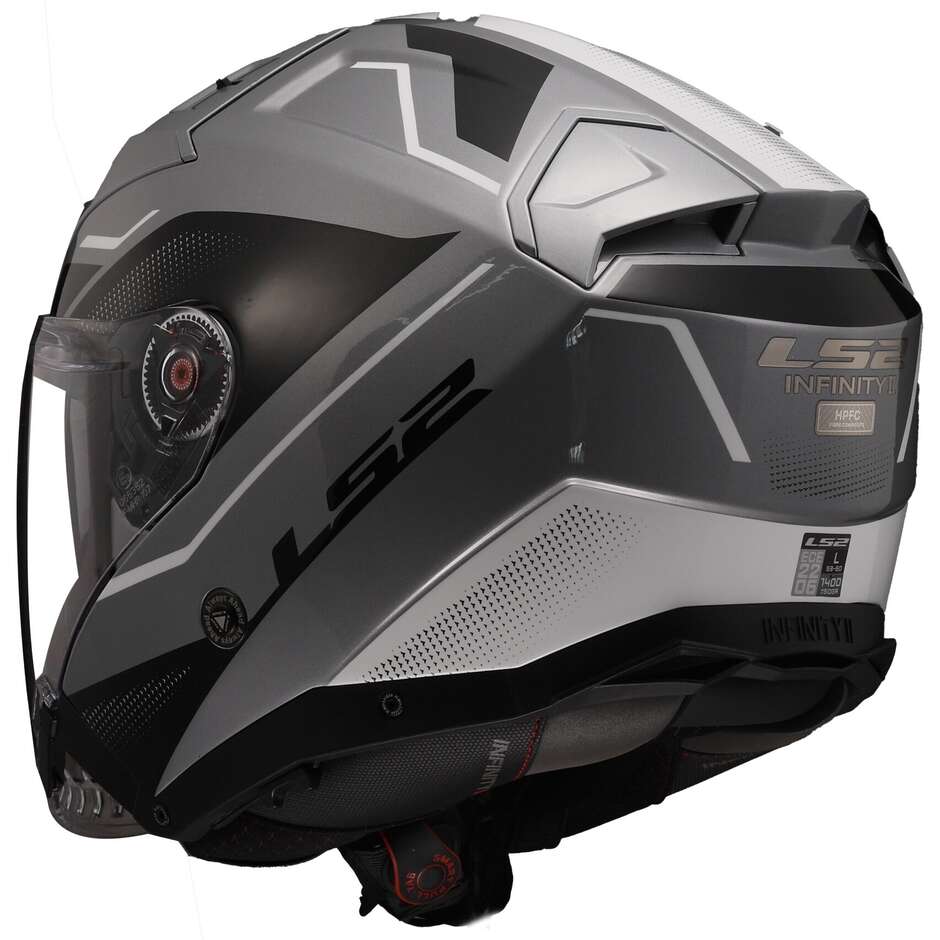 Casco Moto Jet  Ls2 OF603 INFINITY 2 VEYRON Grigio Bianco
